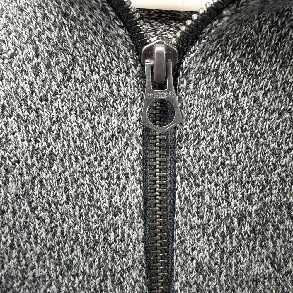 J.Crew 100% Organic Cotton 1/4 Zip Pullover Sweater Mens Size XL Gray Heathered
